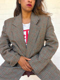 Vintage Wool Plaid Blazer