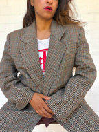 Vintage Wool Plaid Blazer
