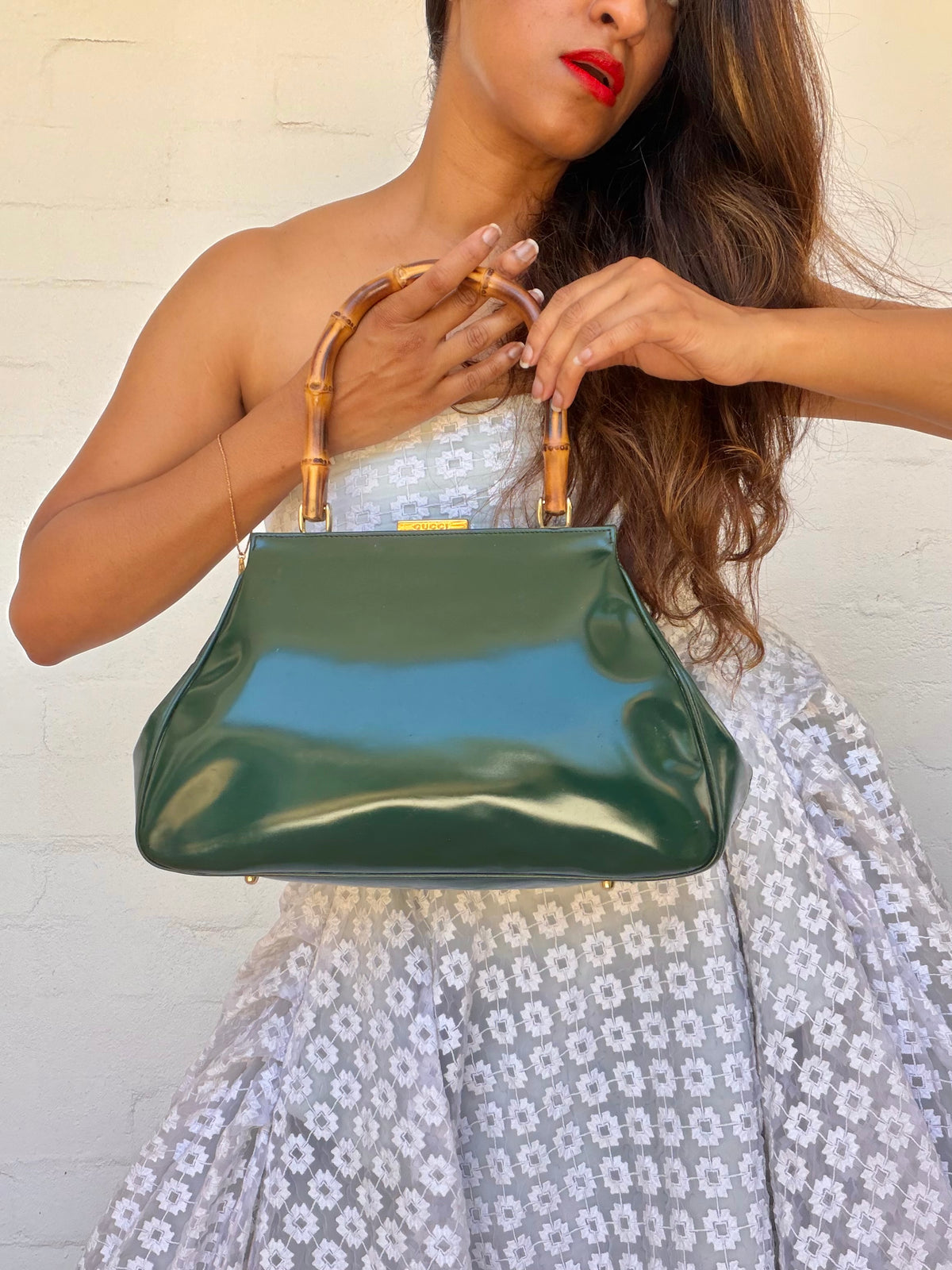 Gucci Tom Ford Bamboo Hand Bag