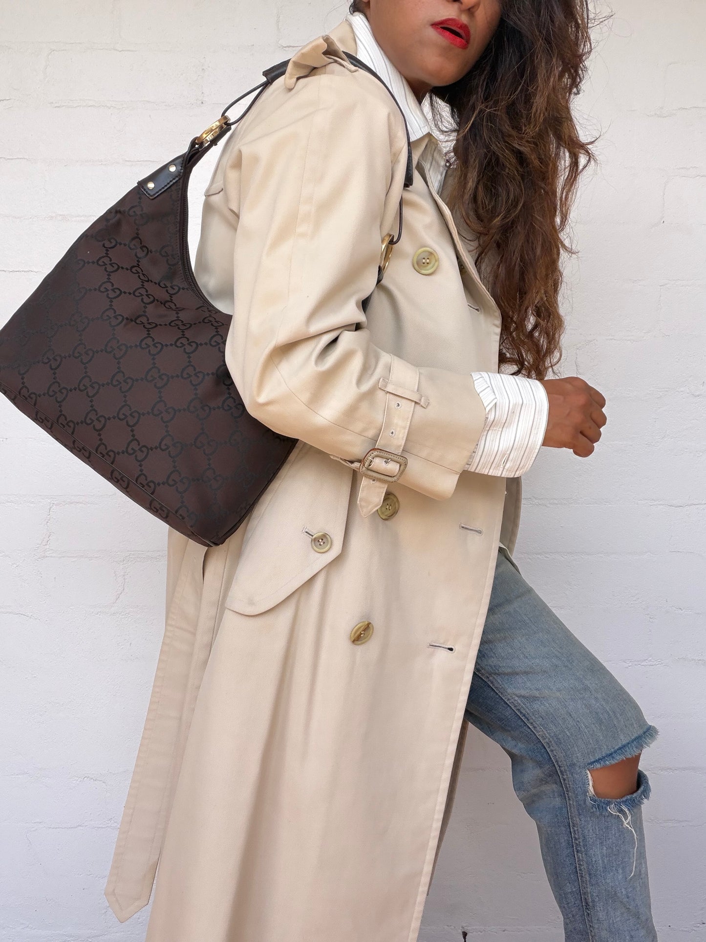 Vintage Gucci Nylon Bag - Dark Brown