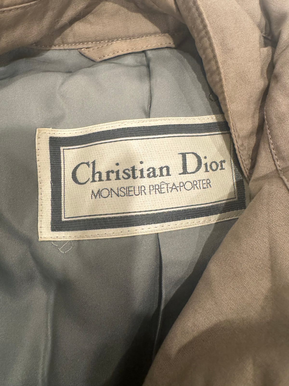 Christian Dior Khaki Trench Coat