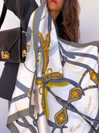 Rare HERMÈS Scarf Vintage 'Harnais de Ceremonie' Hugo Grygkar