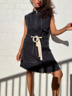 Lee Mathews Navy Denim Dress