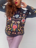 Floral Embroidered Jumper