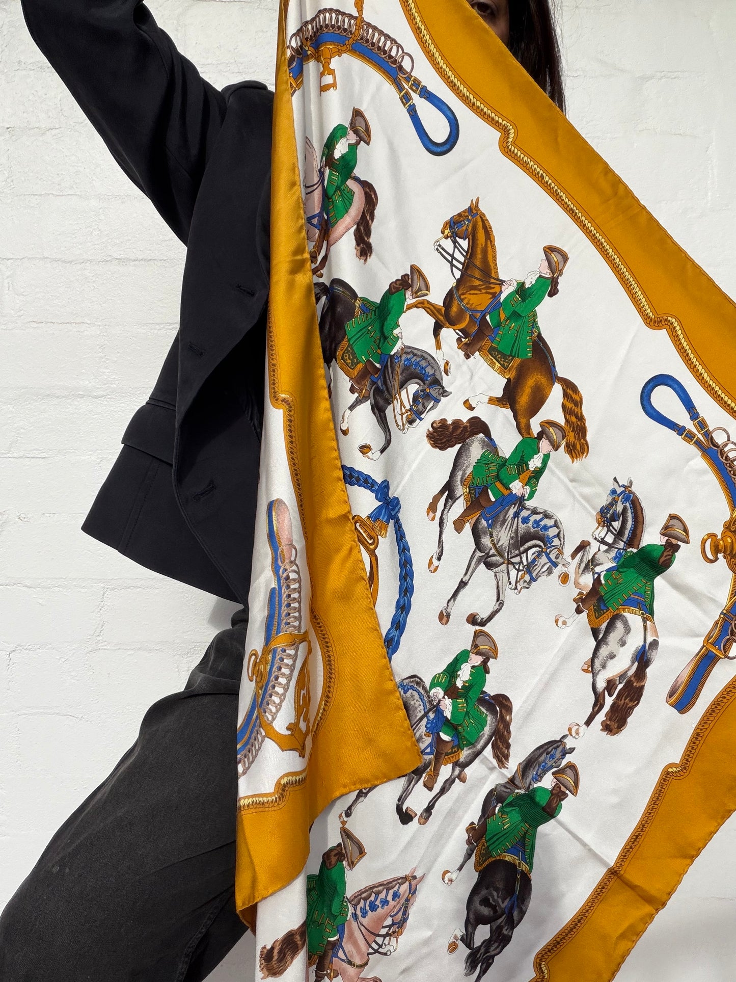 Vintage Hermès Equestrian Silk Scarf