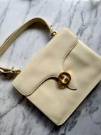 Vintage Gucci Interlocking G Dollar Crossbody Bag - Ivory