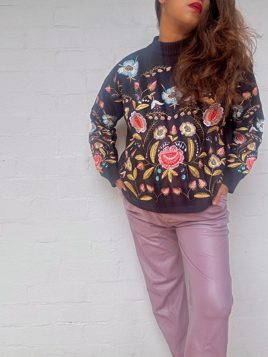 Gorgeous Floral Embroidered Jumper