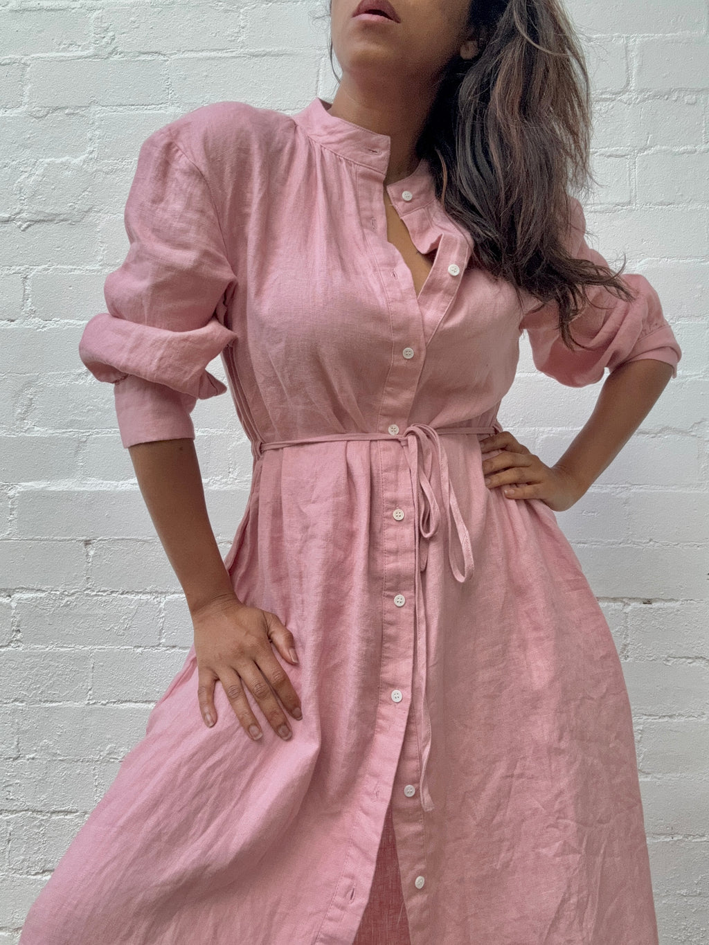 Avenue Linen Shirt Dress