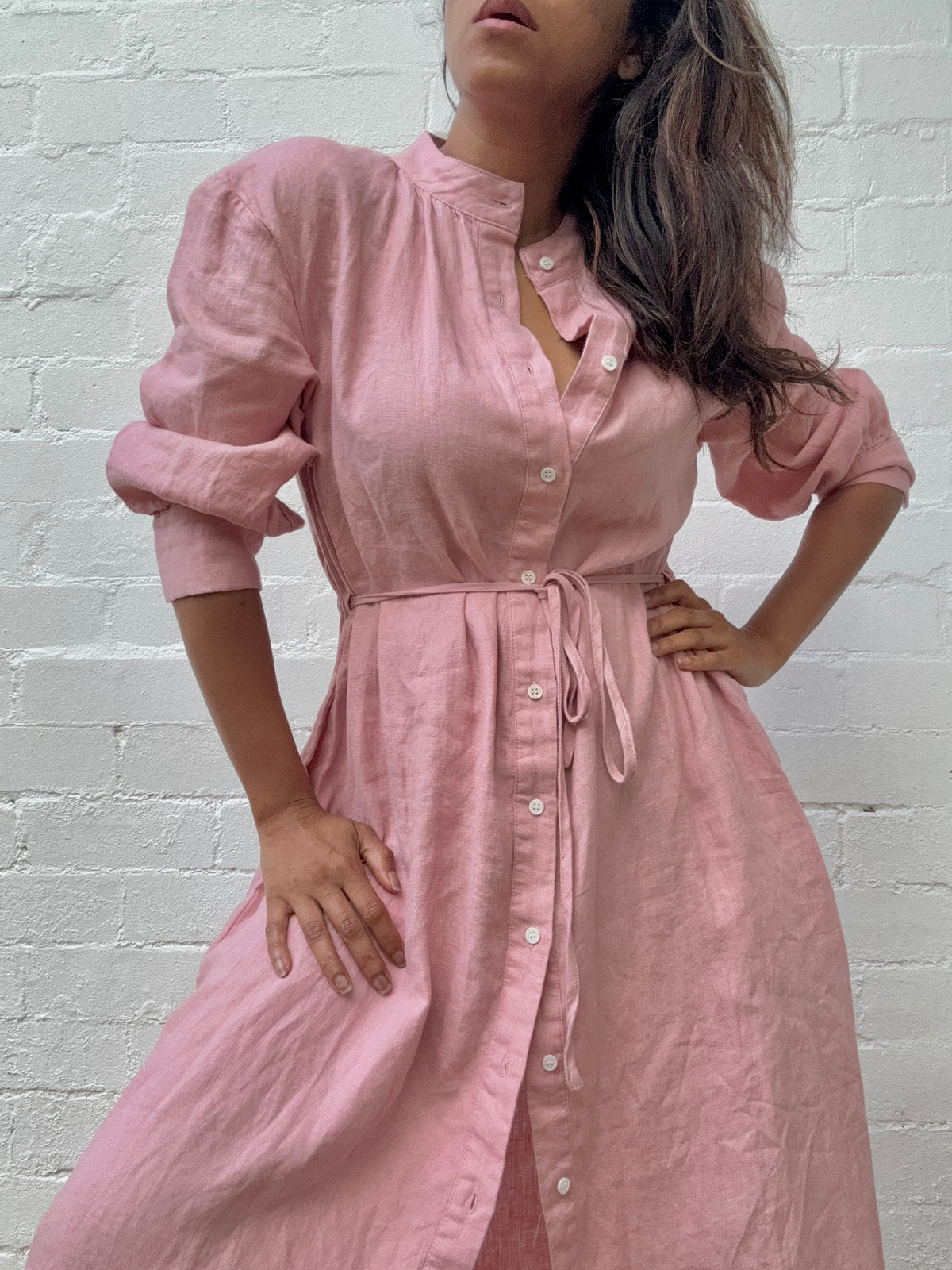 Avenue Linen Shirt Dress