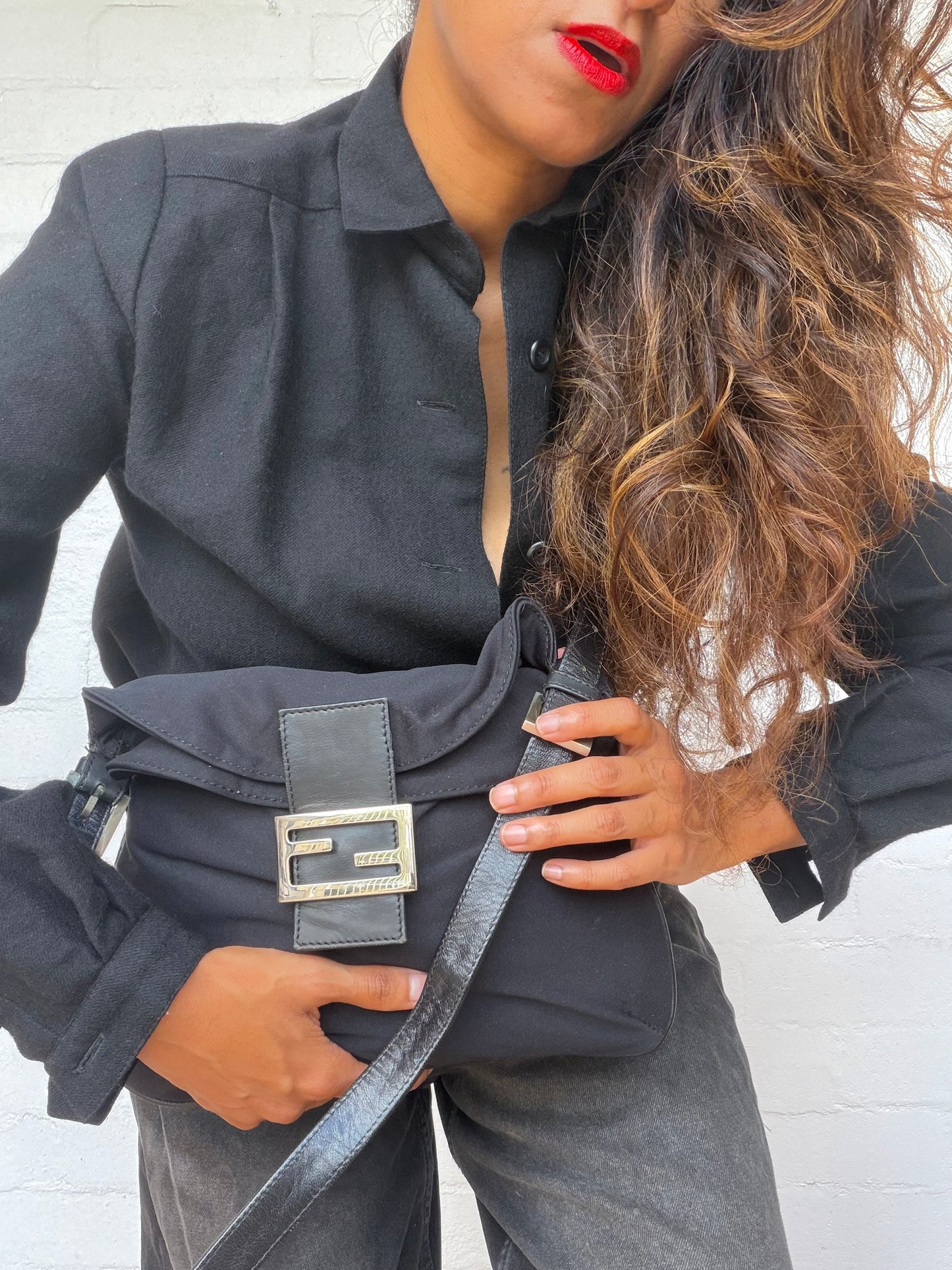 Authentic Vintage Fendi Mamma Bucket Jersey Bag