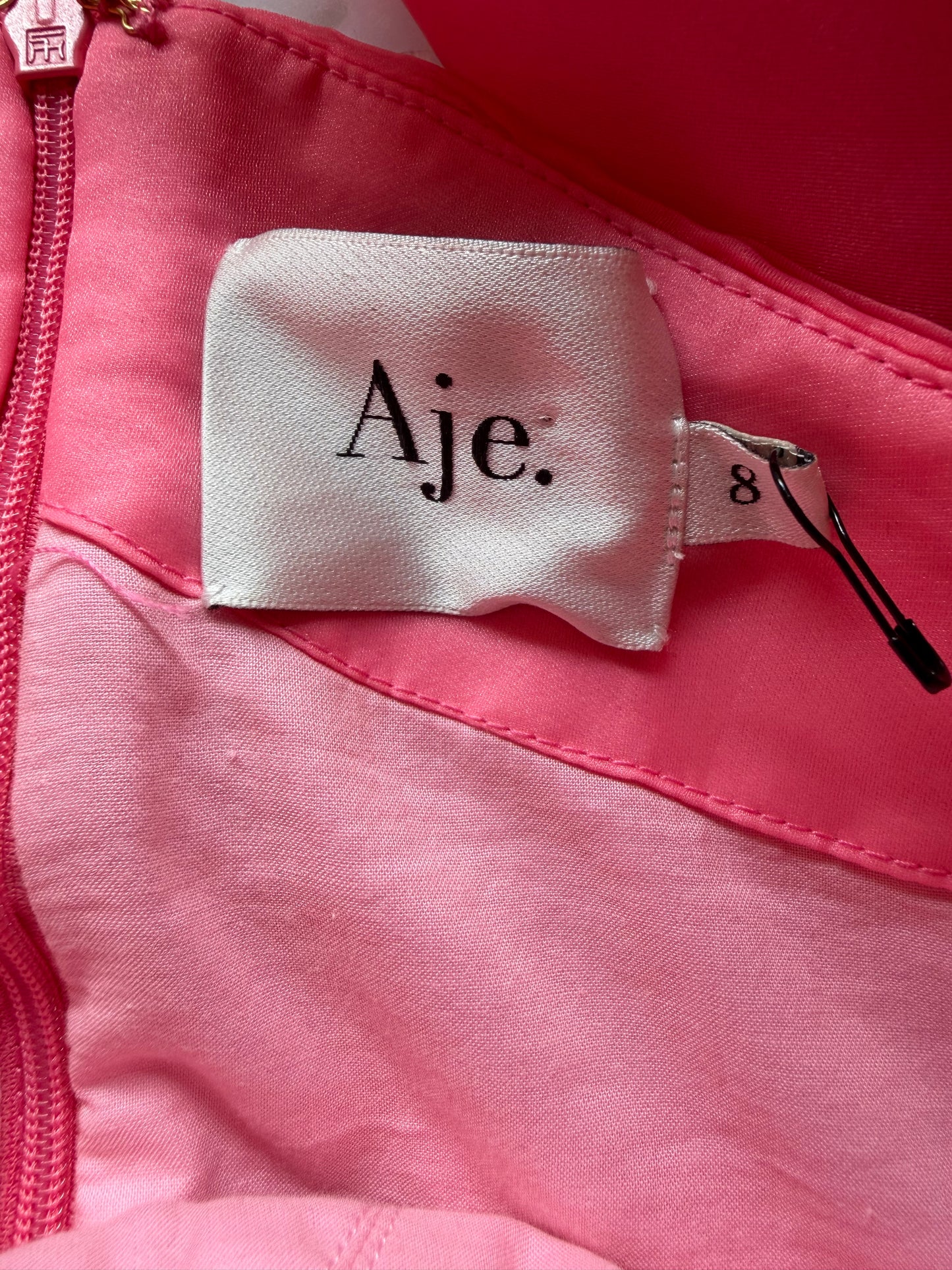 AJE Joan Puff Sleeve Mini Dress – Rouge Pink