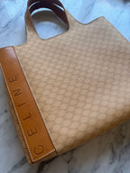 CELINE Macadam Mini Handbag -  Beige