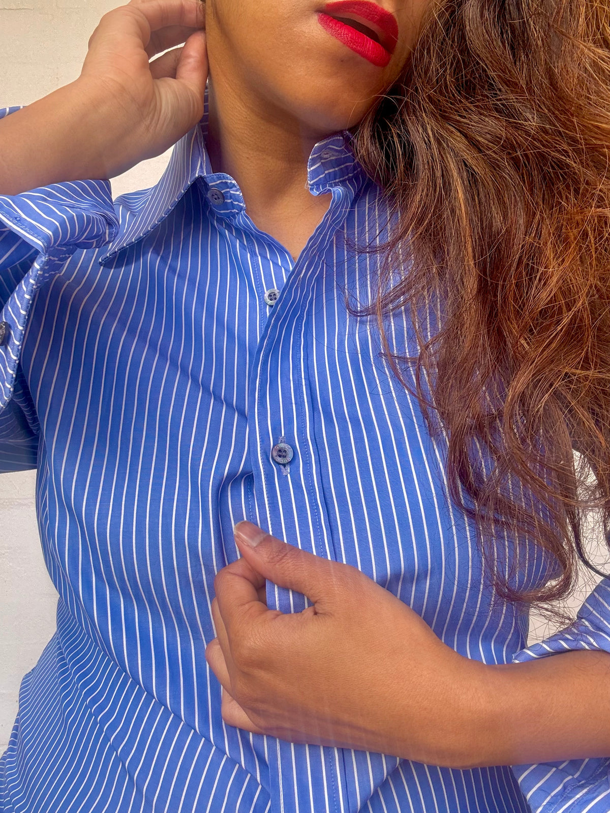GUCCI Stripe Cotton Shirt - Blue