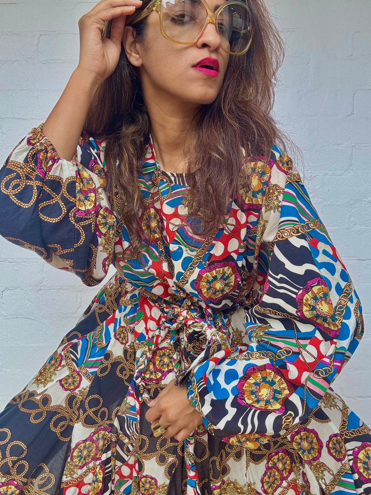 RHODE Caroline Chain Print Mini Dress