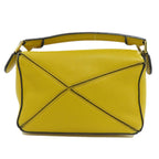 LOEWE Calfskin Yellow Puzzle Mini Bag