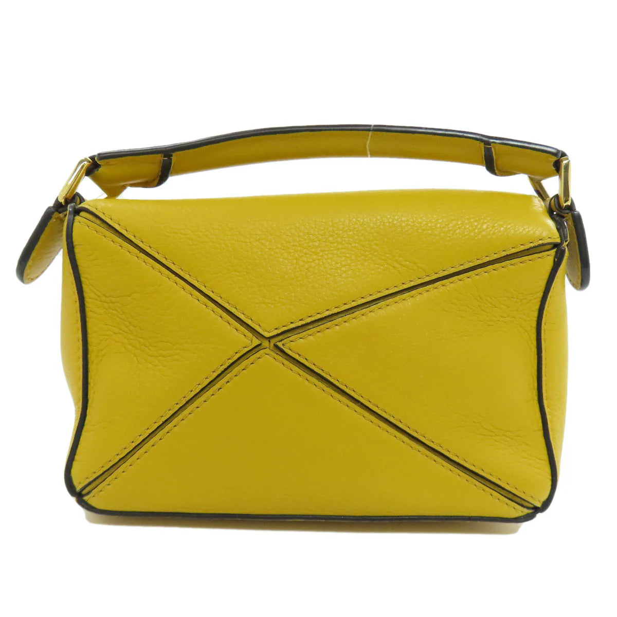 LOEWE Calfskin Yellow Puzzle Mini Bag