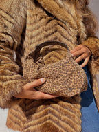 Bottega Veneta Leopard Leather Vanity Pouch
