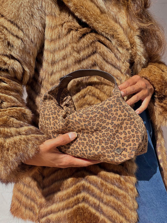 Bottega Veneta Leopard Leather Vanity Pouch