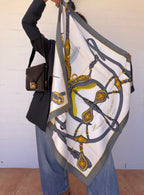 Rare HERMÈS Scarf Vintage 'Harnais de Ceremonie' Hugo Grygkar
