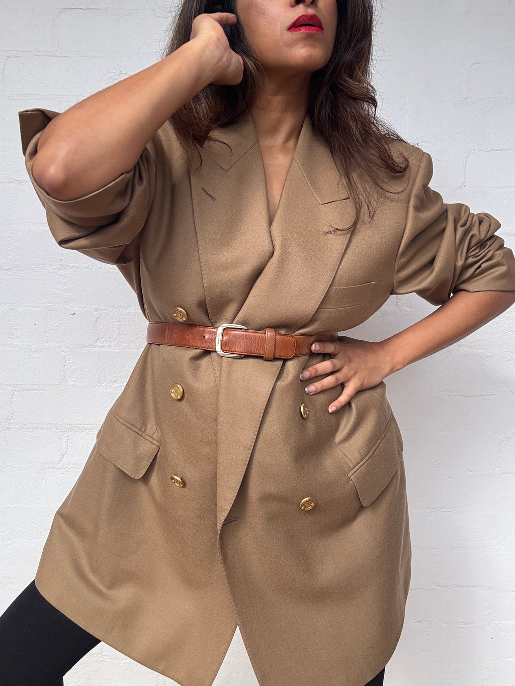 Vintage Dior Wool Blazer - Khaki