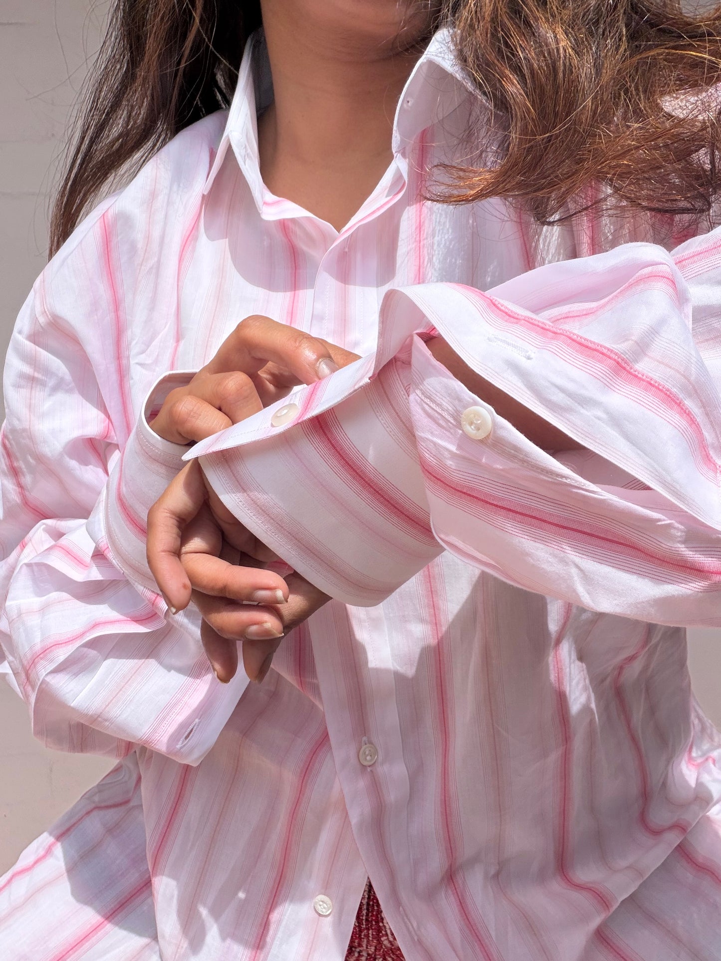 GUCCI Candy Striped Cotton Shirt