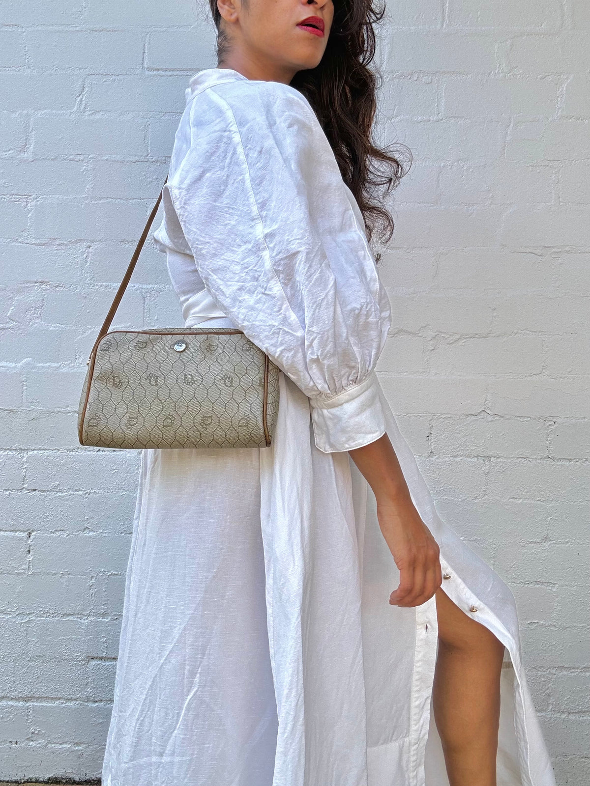 Authentic Vintage Christian Dior Monogram Honeycomb Crossbody