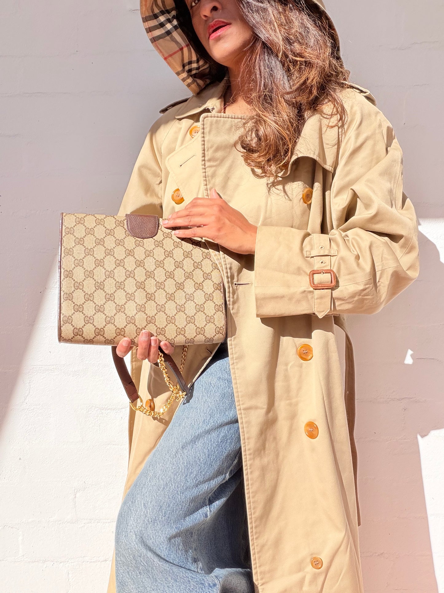 Vintage Gucci Monogram Crossbody Bag