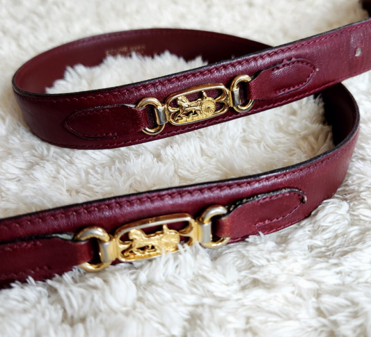 Vintage CELINE Carriage - Bordeaux Belt
