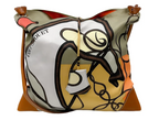 Hermès Multicolor Gold Silk City Bag