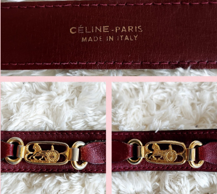 Vintage CELINE Carriage - Bordeaux Belt