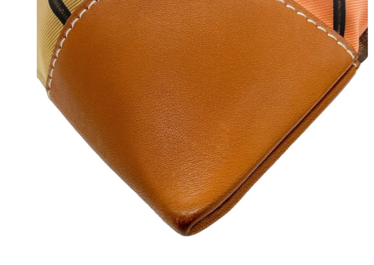 Hermès Multicolor Gold Silk City Bag
