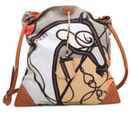 Hermès Multicolor Gold Silk City Bag
