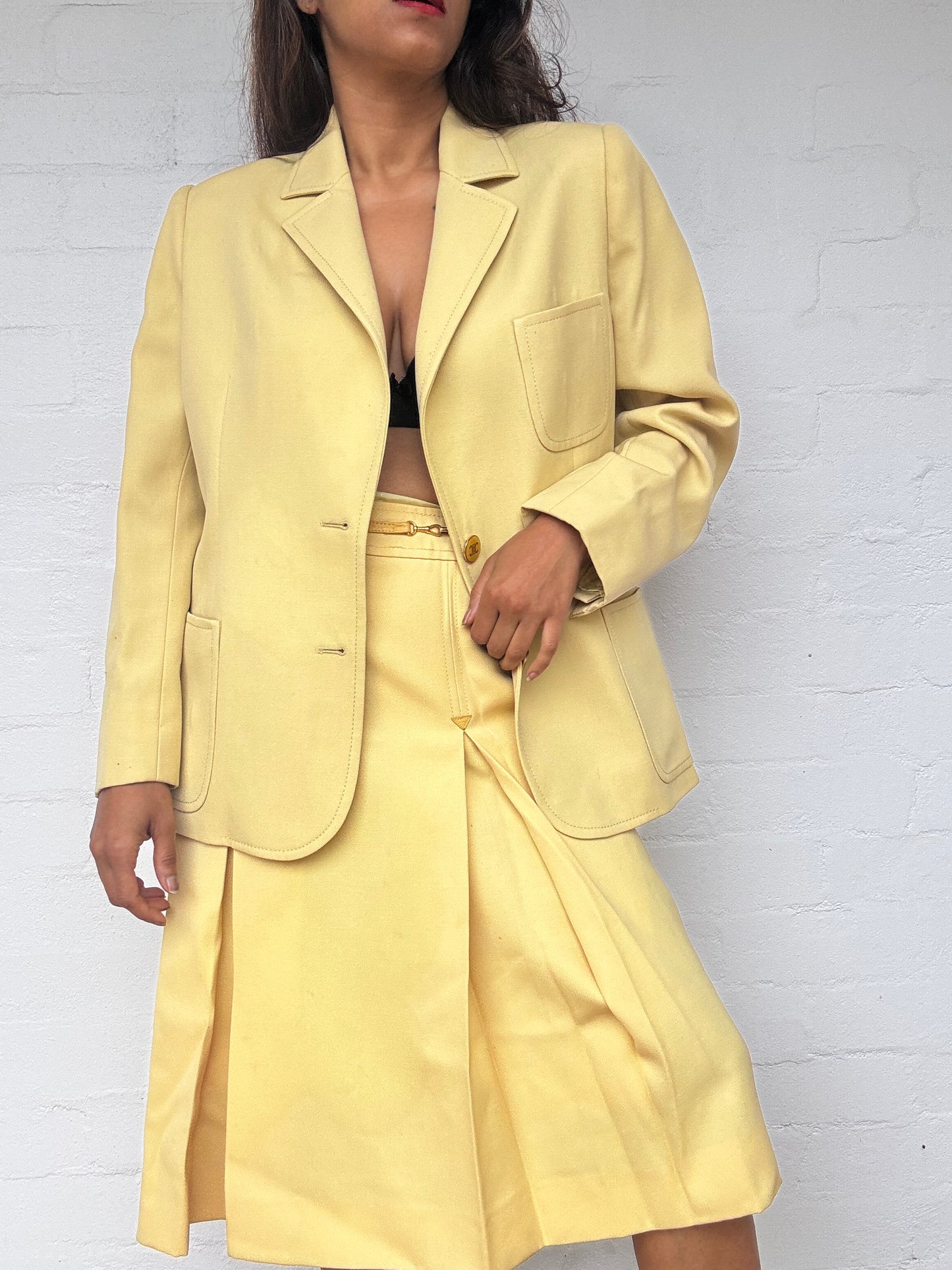 Vintage Celine 1980's Wool Suit