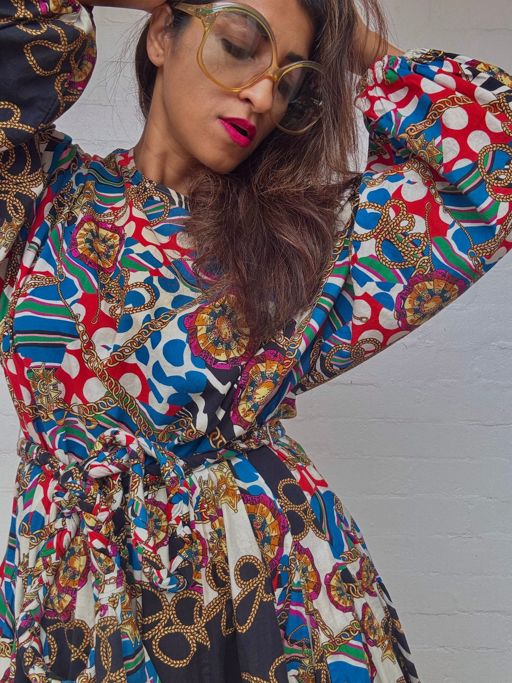 RHODE Caroline Chain Print Mini Dress