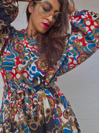 RHODE Caroline Chain Print Mini Dress