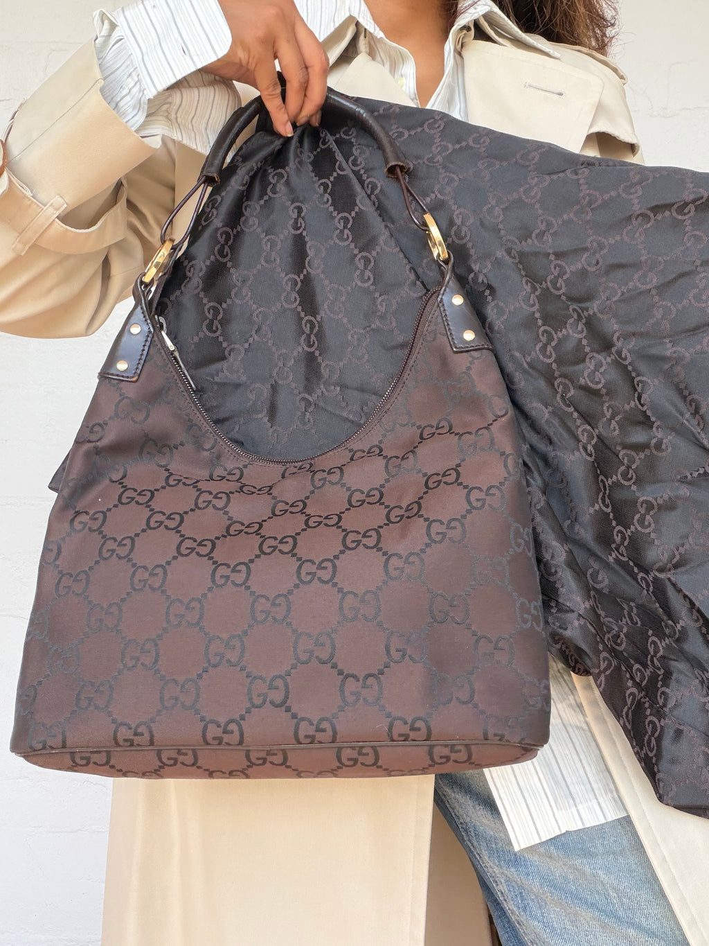 Vintage Gucci Nylon Bag - Dark Brown