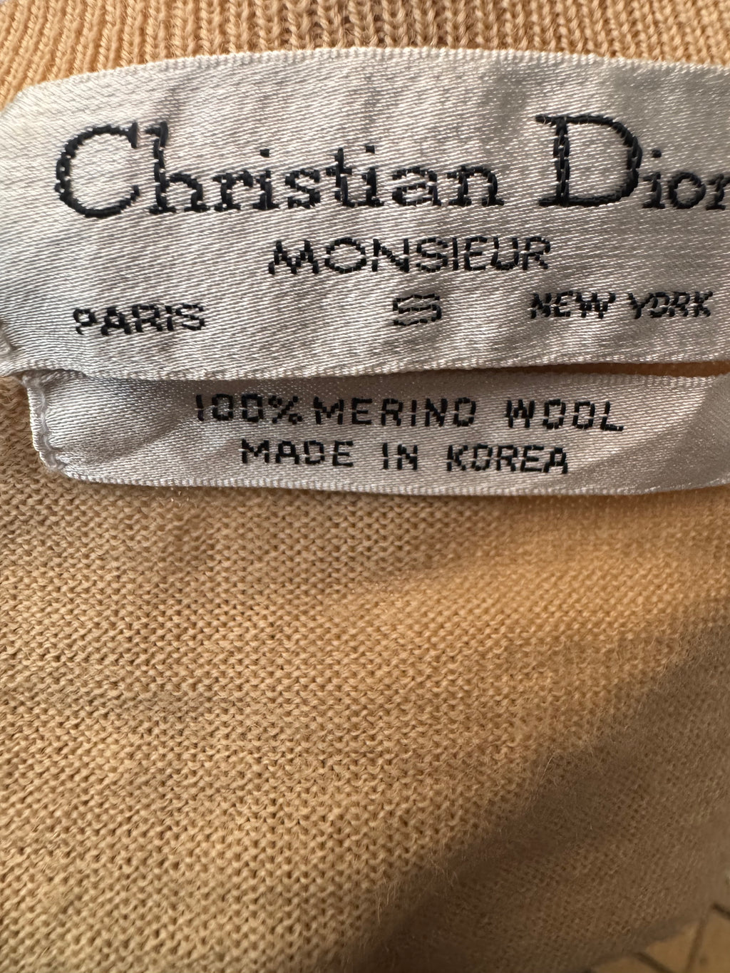 Vintage Christian Dior Merino Wool Jumper