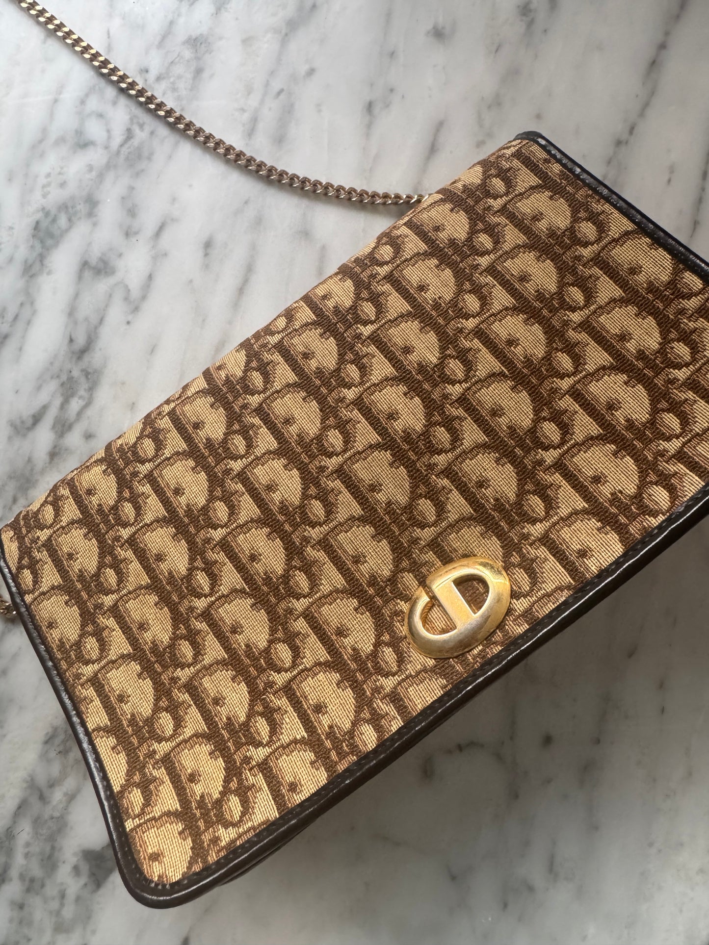 Rare Vintage Christian Dior Trotter Chain Shoulder Bag