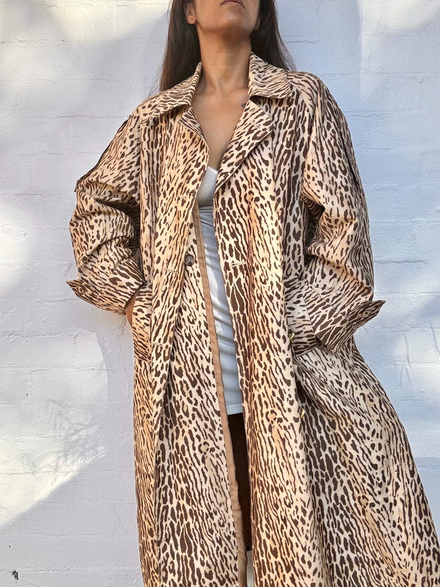 Zimmermann - Espionage leopard-print denim trench coat