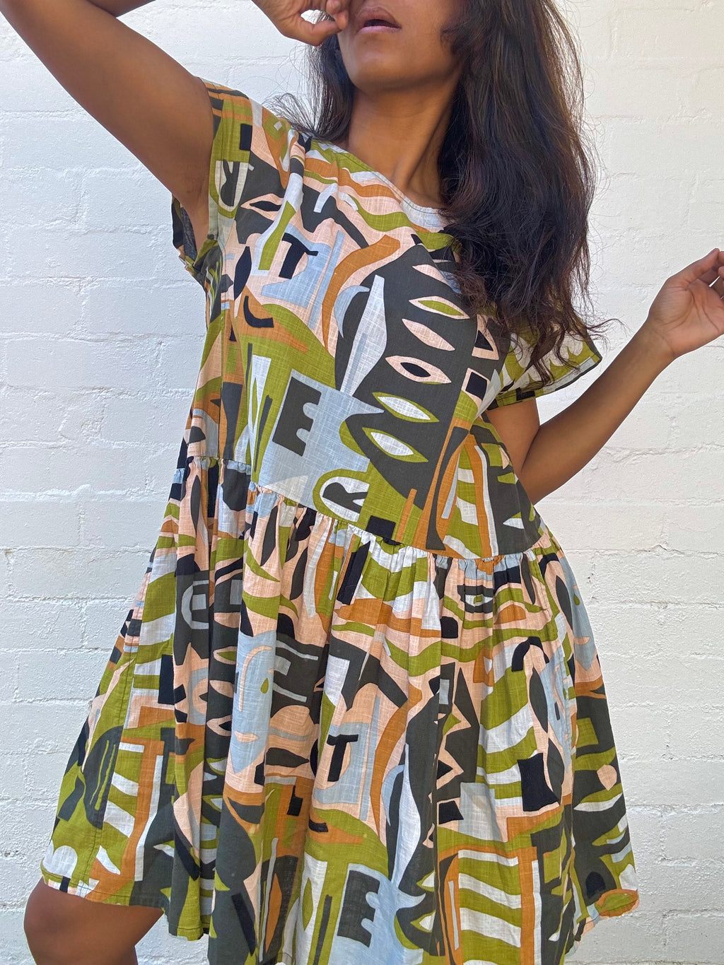 Gorman x Claire Johnson “Cameo Paper Cut” Cotton Dress