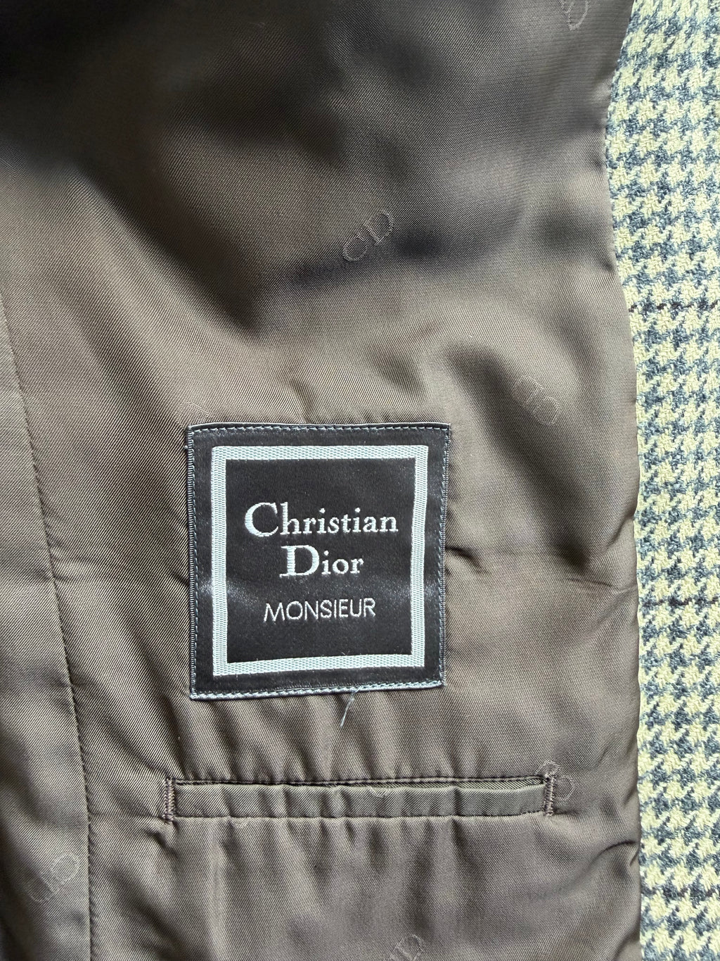 Vintage Christian Dior Houndstooth Blazer
