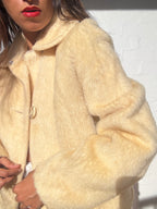 Vintage 1960's Mohair Coat - Cream