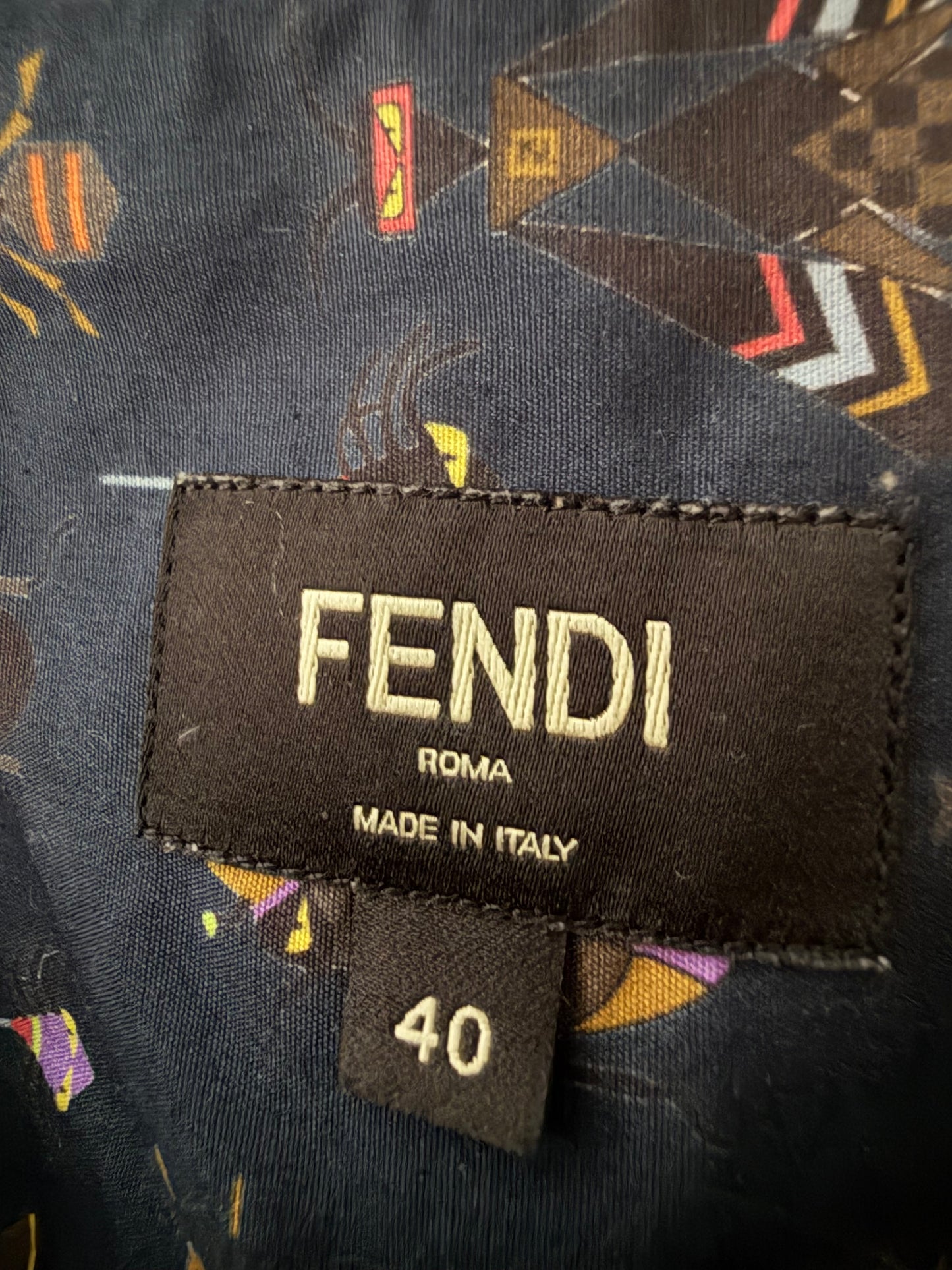 Rare Fendi Cotton Shirt - Bug Print