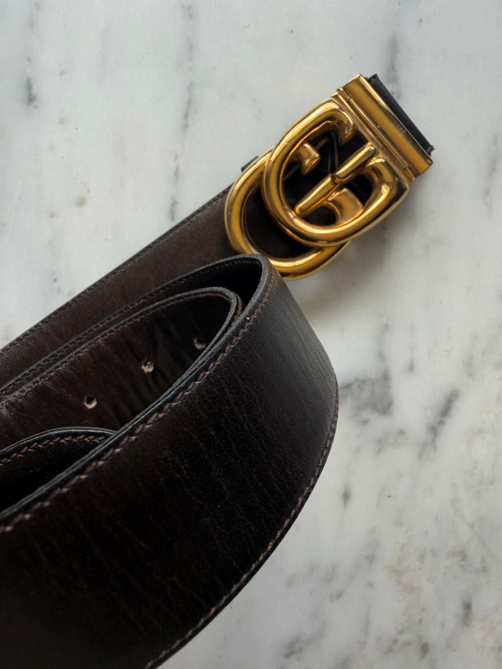 Vintage Gucci Belt - Dark Brown