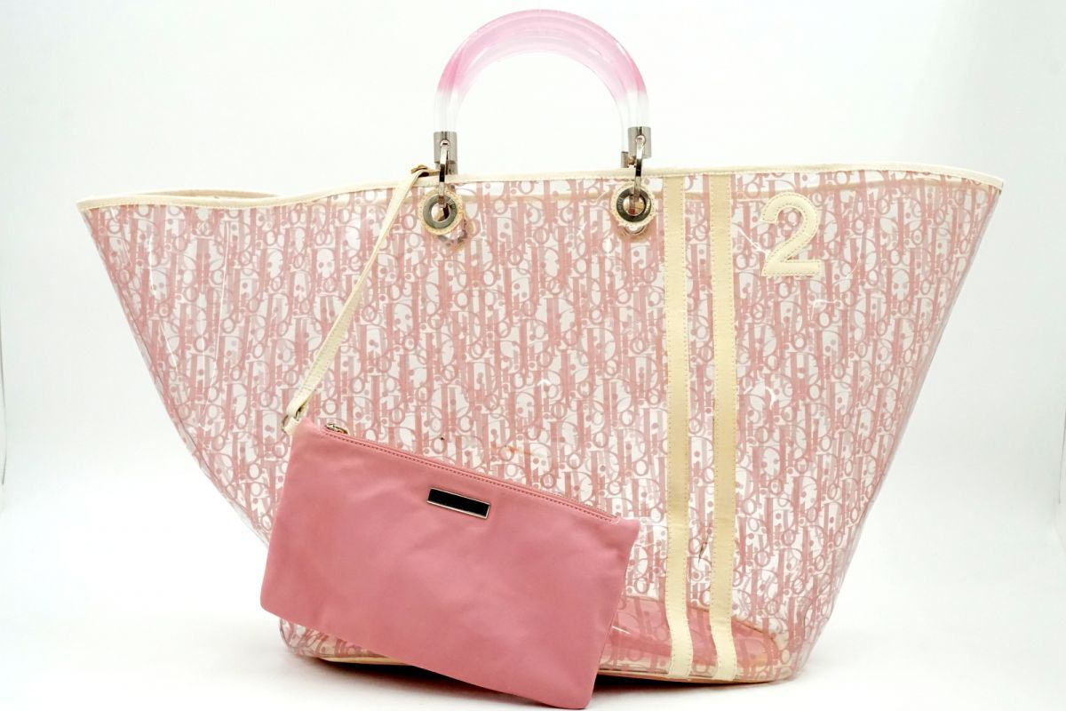 Large Dior Clear Trotter Bag