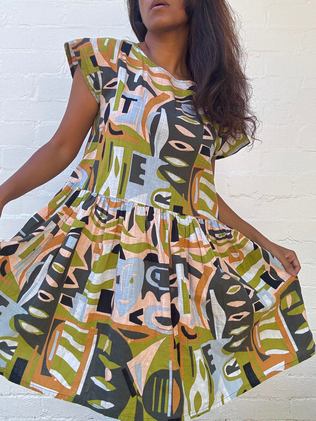 Gorman x Claire Johnson “Cameo Paper Cut” Cotton Dress