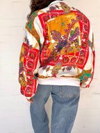 Vintage Printed Bomber Jacket