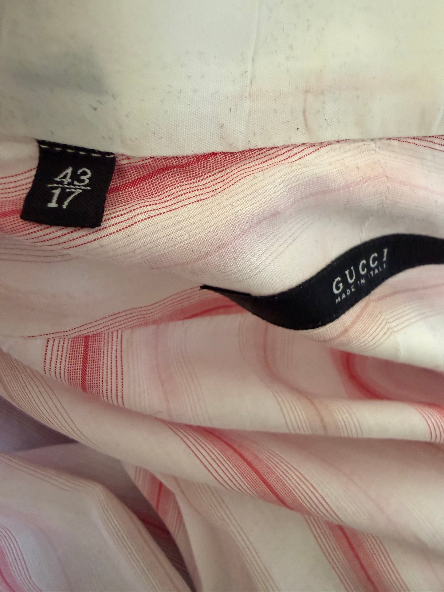 GUCCI Candy Striped Cotton Shirt