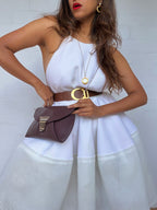 Rare Celine Curved Flap Shoulder Bag