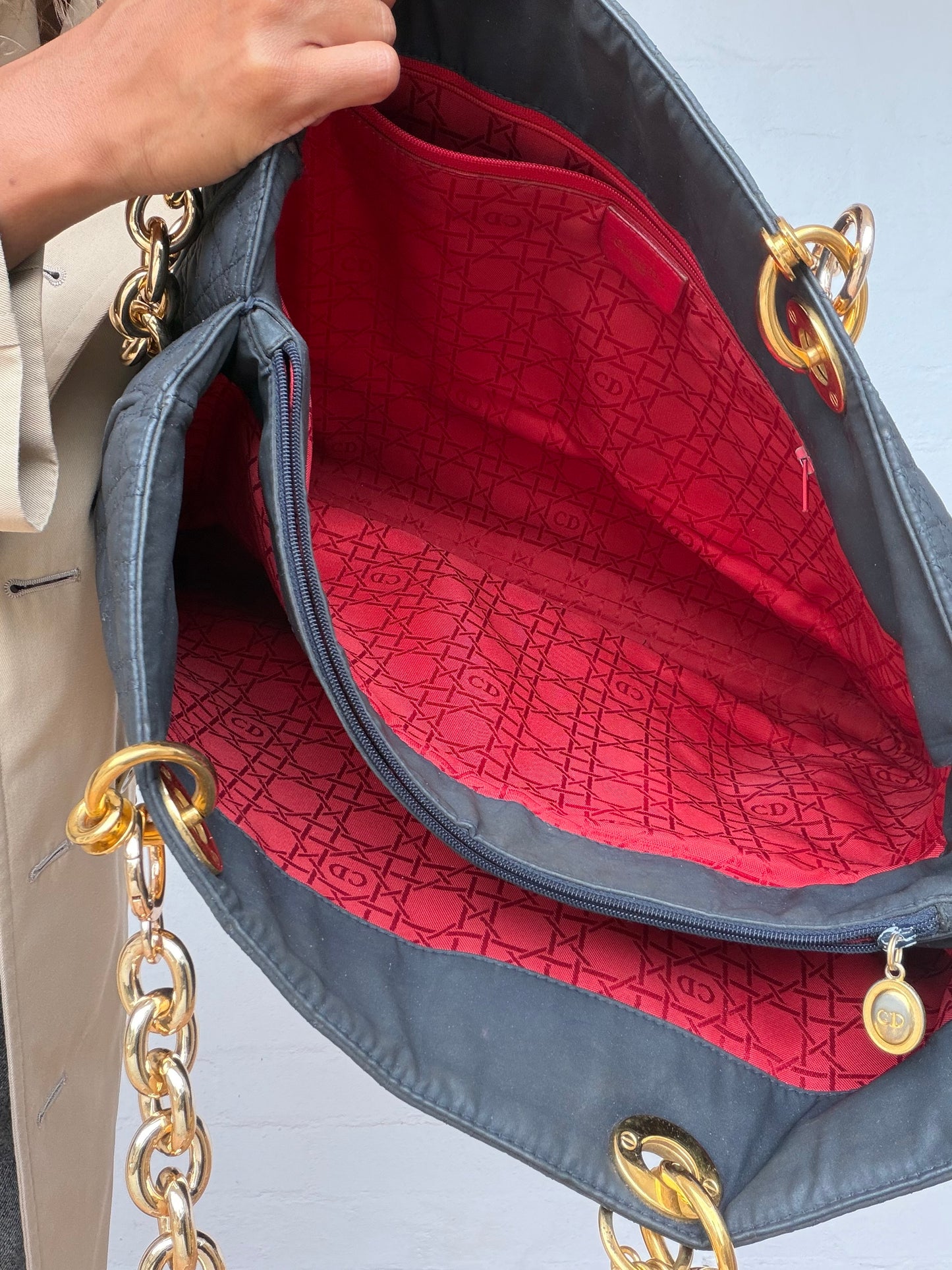 Lady Dior Bag Black Cannage - Large